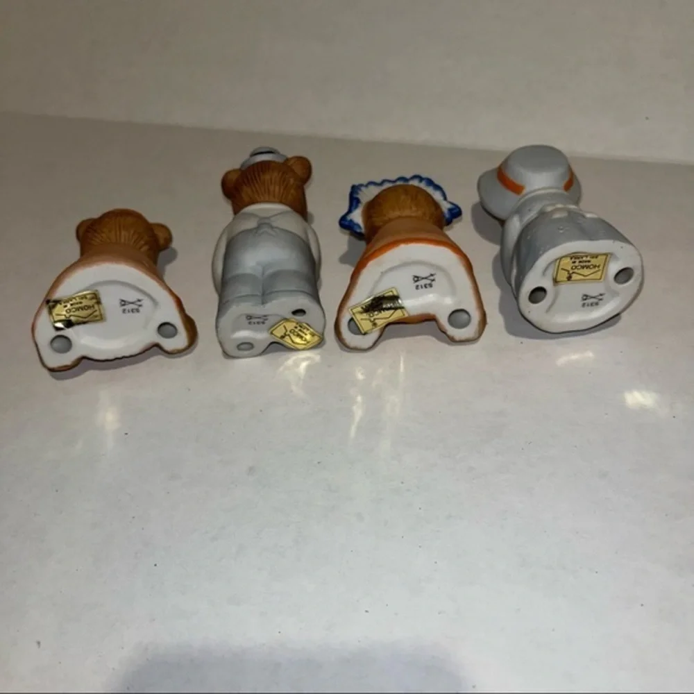 Thanksgiving‎ Decorations-Home Interiors Bears, Enesco Napkin Holder & a Turkey